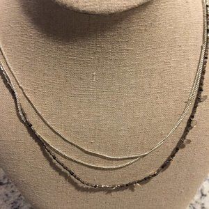 STELLA & FOT SILVER AND BEADED NECKLACE